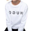 Hugo Sudadera Con Logo Invertido En Algodón Interlock Mujer -GlamModa Ventas 41435033 BLANCO x1