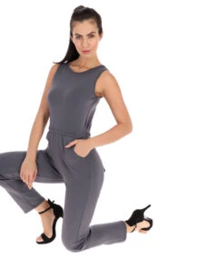 Jumpsuit De Corte Ajustado Mujer -GlamModa Ventas 41555661 GRIS