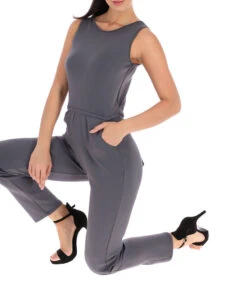 Jumpsuit De Corte Ajustado Mujer -GlamModa Ventas 41555661 GRIS x3