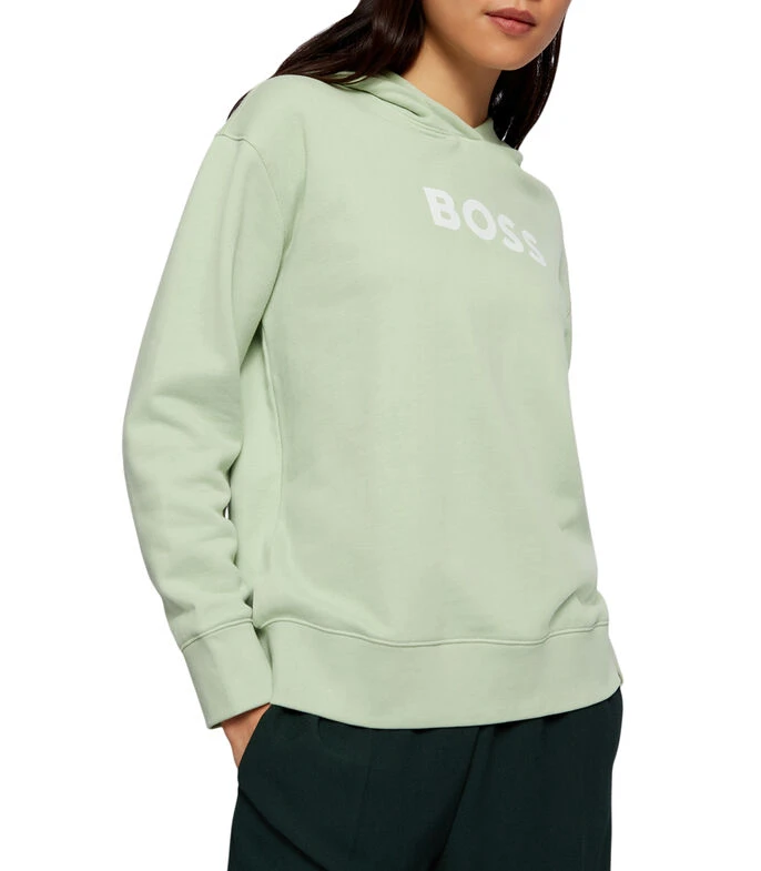 Sudadera BOSS Con Capucha De Felpa De Algodón Con Logo En Contraste Mujer 3 Sudadera BOSS Con Capucha De Felpa De Algodón Con Logo En Contraste Mujer