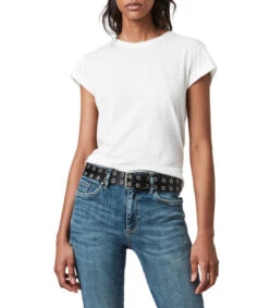 AllSaints Playera Cuello Redondo Manga Corta Anna Mujer