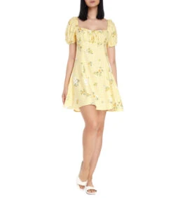 BCBGeneration Mini Vestido Con Flores Mujer