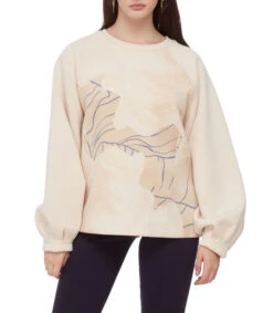 Sudadera Con Flores Mujer