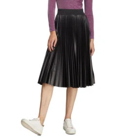 Falda Larga De Corte "A" Plisada Mujer