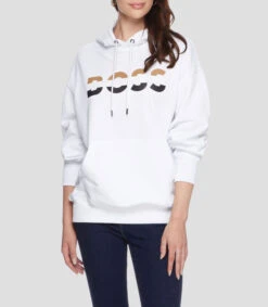 Boss Sudadera Con Capucha En Algodón Orgánico Mujer
