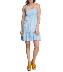 Vestido Corto Con Tirantes Mujer