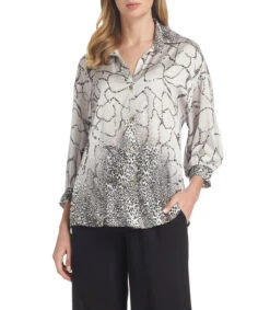 Camisa Con Diseño Y Manga 7,8 Mujer