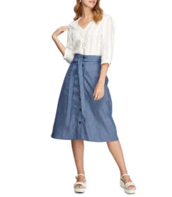 Falda Midi Regular Mujer -GlamModa Ventas 42817662 x3