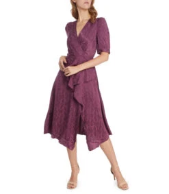 BCBGMAXAZRIA Vestido Midi Con Cachemira Mujer