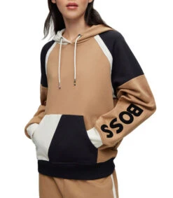 Boss Sudadera Café Claro Con Capucha Mujer