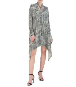 BCBGMAXAZRIA Vestido Midi Con Diseño Mujer