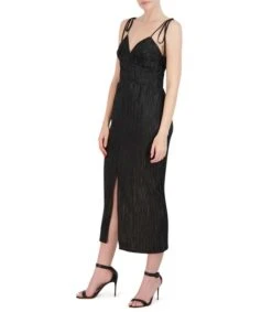 BCBGMAXAZRIA Vestido Largo Con Líneas Mujer -GlamModa Ventas 42860693 x3
