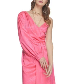 Vestido De Fiesta Corto Con Una Manga Y Animalprint Mujer -GlamModa Ventas 42867576 x3