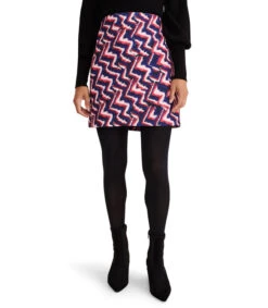 Falda Mini De Corte "A" Zigzag Mujer