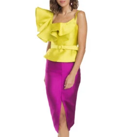 Falda Larga De Corte Ajustado Mujer -GlamModa Ventas 42923521 x3