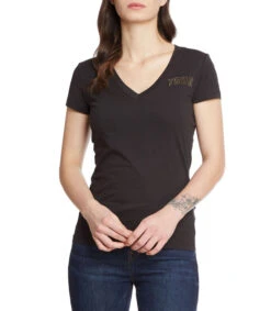 True Religion Playera Cuello V Con Logotipo De Manga Corta Mujer