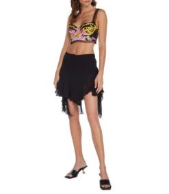 Versace Falda Corta Regular Con Holanes Mujer -GlamModa Ventas 42946821 x3