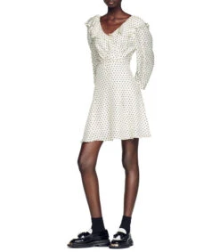 Sandro Vestido Midi Polkadots Mujer -GlamModa Ventas 42970601 x3