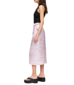 Falda Midi De Corte Recto Mujer -GlamModa Ventas 42970852 x3