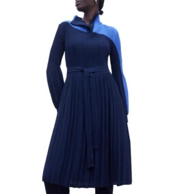 ADOLFO DOMINGUEZ Vestido Midi Tableado Mujer