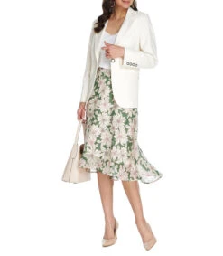 Falda Midi De Corte A Floral Mujer -GlamModa Ventas 42975150 x3