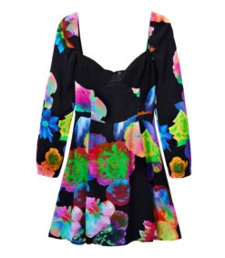 Desigual Vestido Corto Con Flores Mujer -GlamModa Ventas 42981630 x5