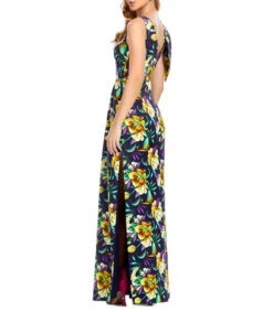 Vestido De Fiesta Maxi Floral Mujer -GlamModa Ventas 42985724 x2