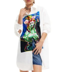 Desigual Camisa Con Estampado Colorido De Manga Larga Mujer