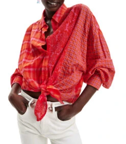 Desigual Camisa Con Patch Estampado Y Manga Larga Mujer -GlamModa Ventas 43001252 x3