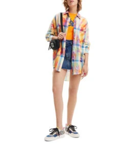 Desigual Sobrecamisa De Cuadros Mujer -GlamModa Ventas 43001262 x3