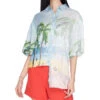 Desigual Camisa De Manga Corta Con Palmeras Mujer -GlamModa Ventas 43003526 x1