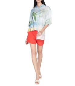 Desigual Camisa De Manga Corta Con Palmeras Mujer -GlamModa Ventas 43003526 x3