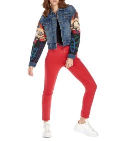 Desigual Jeans Recto Jaspeado Mujer -GlamModa Ventas 43004590 x3