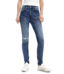 Desigual Jeans Sopy De Corte Skinny Mujer