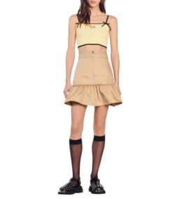 Sandro Falda Corta De Corte Ajustado Mujer -GlamModa Ventas 43007340 x3