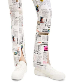 Desigual Pantalón Acampanado Newspaper Mujer -GlamModa Ventas 43010515 x4