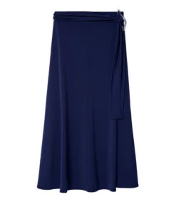 ADOLFO DOMINGUEZ Falda Maxi Lisa Azul Marino Mujer -GlamModa Ventas 43012958 x5
