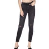 JOE'S Jeans Negros Rotos Skinny Tiro Medio, Mujer