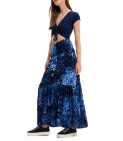 Desigual Vestido Largo Efecto Dos Piezas Brighton Mujer -GlamModa Ventas 43023479 x3