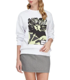 Calvin Klein Sudadera De Cuello Redondo Estampada Mujer