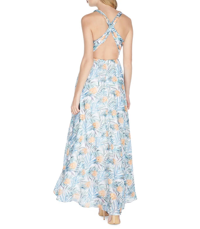 Vestido Maxi Con Flores Multicolor Mujer 4 Vestido Maxi Con Flores Multicolor Mujer - Imagen 2