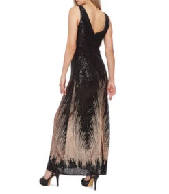 Vestido De Fiesta Largo Con Lentejuelas Mujer -GlamModa Ventas 43038590 x2