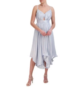 BCBGMAXAZRIA Vestido Maxi Asimétrico Con Plisado Mujer -GlamModa Ventas 43048529 x3