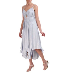 BCBGMAXAZRIA Vestido Maxi Asimétrico Con Plisado Mujer -GlamModa Ventas 43048529 x4