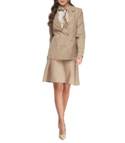 Falda Midi Con Botones Decorativos Mujer -GlamModa Ventas 43051209 x3