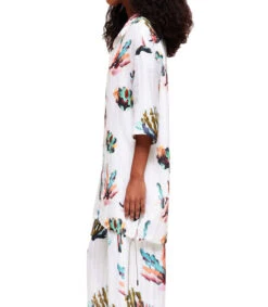 Camisa Larga De Manga 3,4 Con Corales Mujer -GlamModa Ventas 43055052 x3