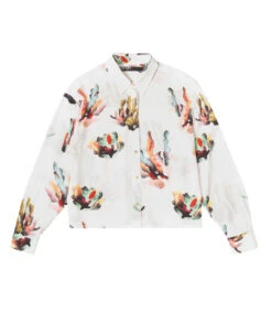 Camisa Estampada De Manga Larga Mujer -GlamModa Ventas 43055119 x5