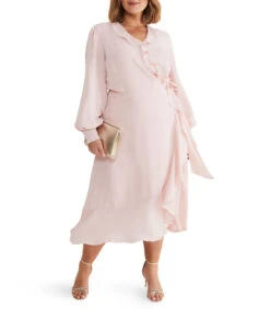 Vestido Midi Manga Larga Daisie Frill Mujer -GlamModa Ventas 43066086 x3