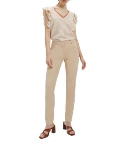 Pantalón Beige De Tiro Alto Mujer 8 Pantalón Beige De Tiro Alto Mujer -GlamModa Ventas 43066836 x3