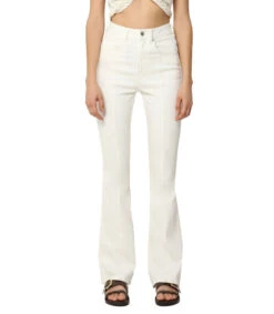 Scalpers Jeans Acampanado Hueso Mujer